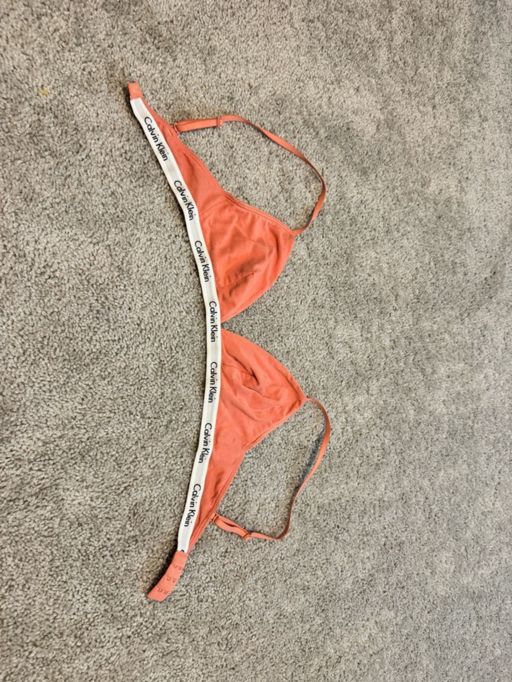 Calvin Klein Coral-Orange Triangle Bralette